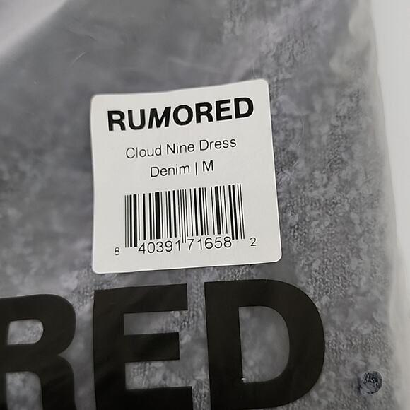 NEW Rumored Cloud Nine Racerback Textured Knit Maxi Dress Denim Blue Medium - Picture 10 of 10